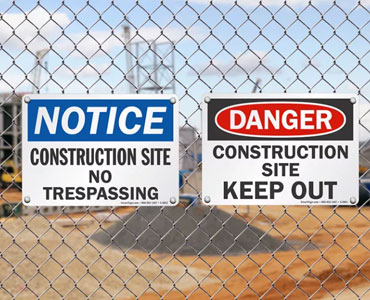 construction site signage