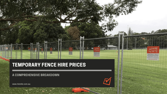 temporary fence hire prices